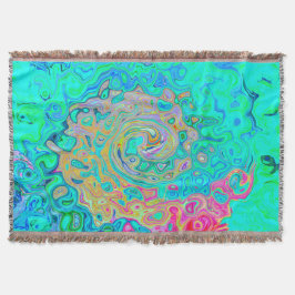 Manta Groovy Abstract Retro Arcoiris Liquido Swirl