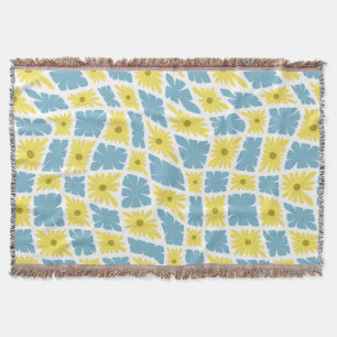 Manta Groovy Wavy Trippy 60 Cheques de flores azul amari