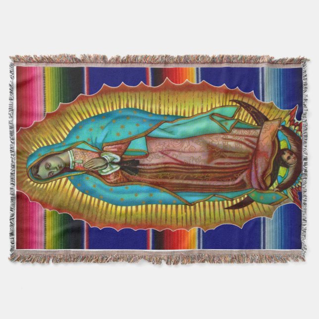 Manta Guadalupe Blanket - Virgen de Guadalupe Colcha (Anverso)