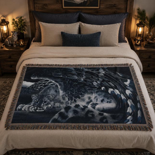 Manta Guardian Alas Fantasía Fauna Leopardo de las Nieve (Subido por el creador)