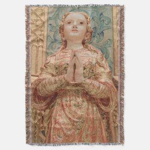 Manta Guardian Angel painting woven jacquard blanquet