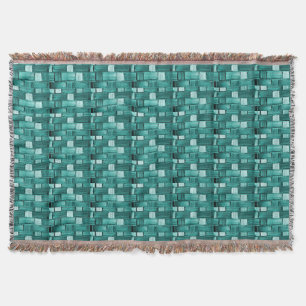 Manta Guay Green Weaved Look Throw Blanket