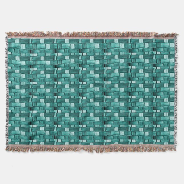 Manta Guay Green Weaved Look Throw Blanket (Anverso)
