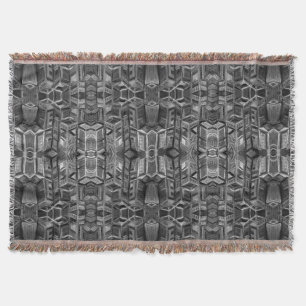 Manta Guay Gris Black and White Resumen Lanzar una funda