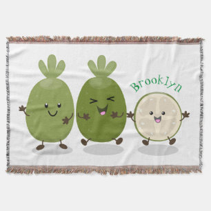 Manta Guayaba feijoa personalizado de piña de cuña ilust