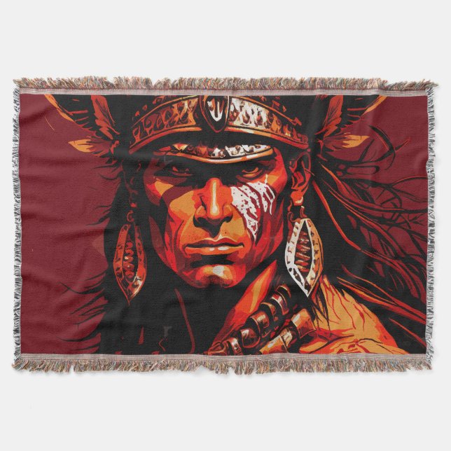 Manta Guerrero azteca, cultura azteca, cultura maya (Anverso)