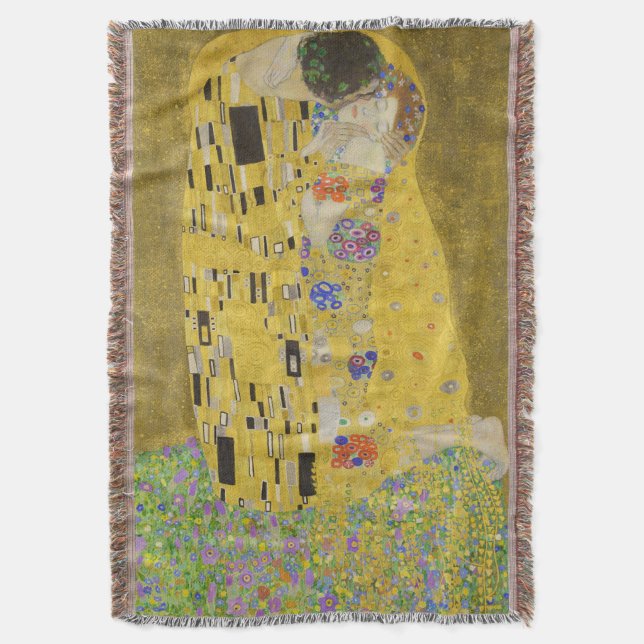 Manta Gustav Klimt - El beso (Frente vertical)