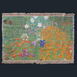 Manta Gustav Klimt Flor Jardín Naturaleza<br><div class="desc">Un bonito cuadro del jardín,  un cuadro clásico de Gustav Klimt,  llamado Cottage Garden,  o Bauergarten,  1907,  que se encuentra cerca de un jardín de flores,  un cuadro de flores de colores.</div>