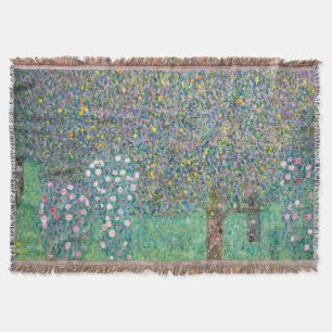 Manta Gustav Klimt - Rosebushes bajo los árboles
