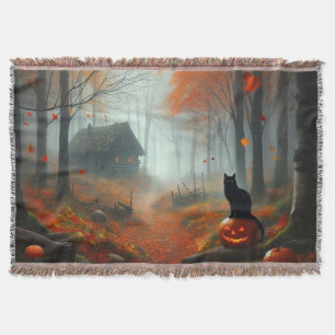 Manta Halloween/otoño/otoño/otoño/calabaza/gato