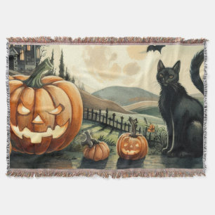 Manta Halloween/otoño/otoño/otoño/calabaza/gato