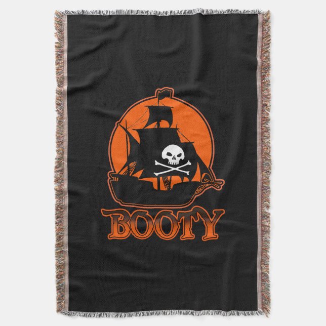 Manta Halloween Pirate Booty Throw (Frente vertical)