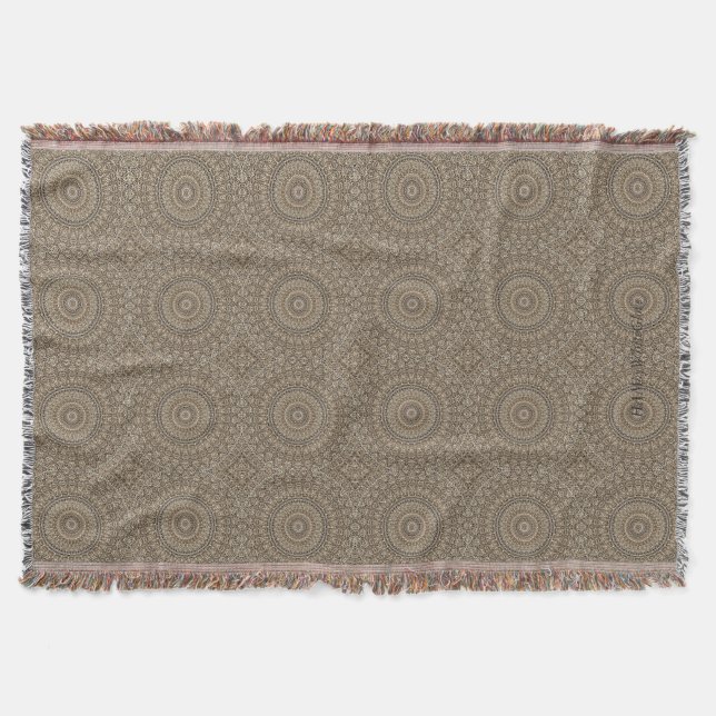 Manta HAMbyWG - Throw Blanket Modern - Tan Mandala (Anverso)