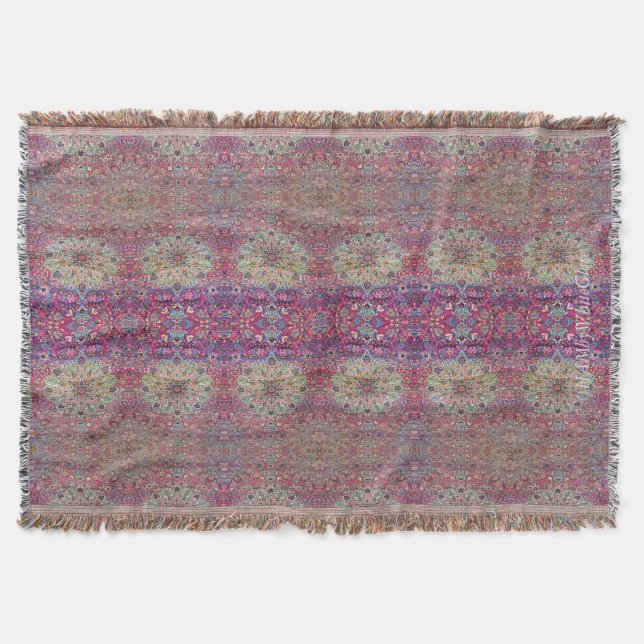 Manta HAMbyWhiteGlove - Throw Blanket - Pink Persian (Anverso)