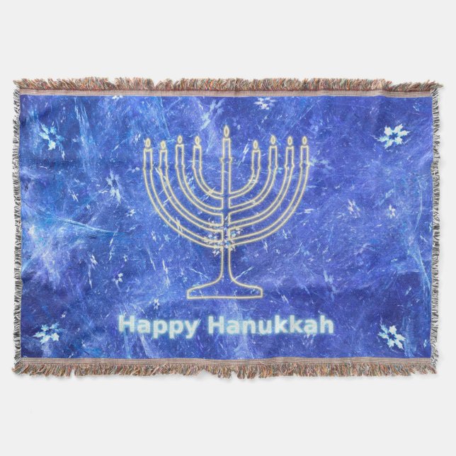 Manta Hanukkah Snowstorm Menorah (Anverso)