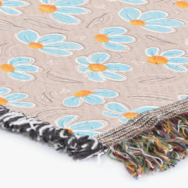 Manta Happy Flowers Throw Blanket