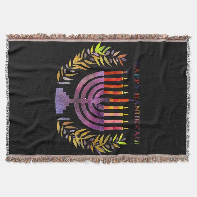 Manta Happy Hanukkah Throw (Anverso)