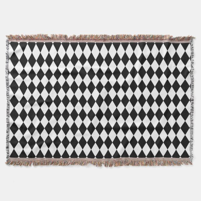 Manta Harlequin blanco y negro (Anverso)