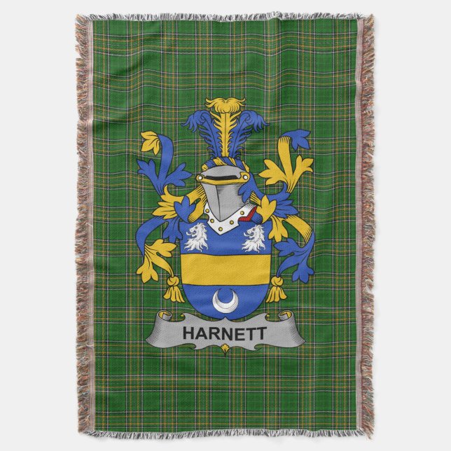 Manta Harnett irlandés o Hartnet Escudo familiar de arma (Frente vertical)