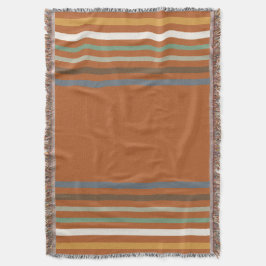 Manta Harvest Blessings Striped Throw Blanket | Autumn