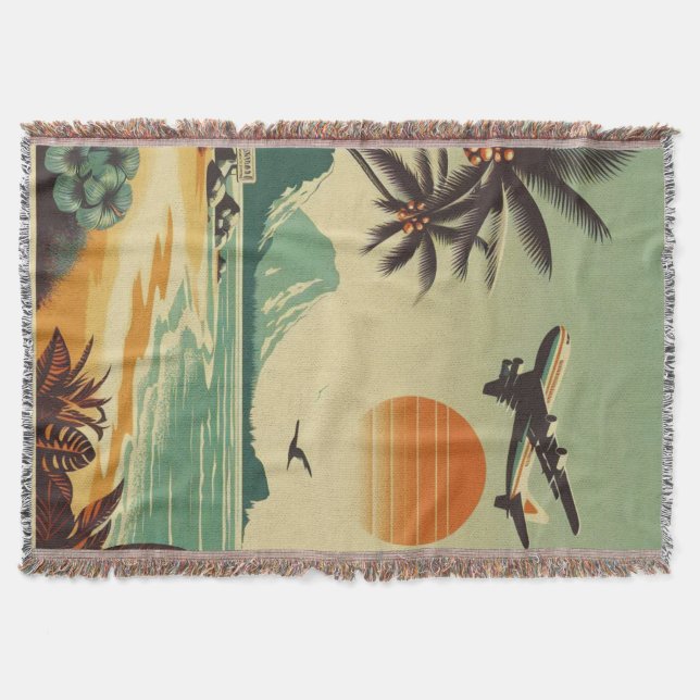 Manta Hawai vintage/Tropical (Anverso)
