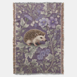 Manta Hedgehog Purple William Morris Inspiró Floral