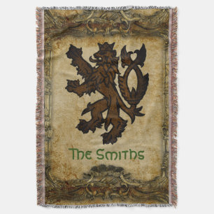 Manta Heraldic Rampant Lion Personalizado