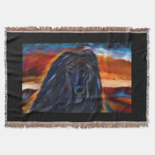 Manta Herido afgano negro