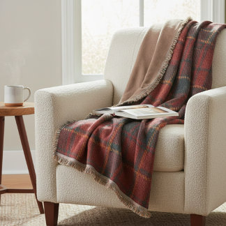 Manta Heritage Red Plaid - Warm, Woven Tradition