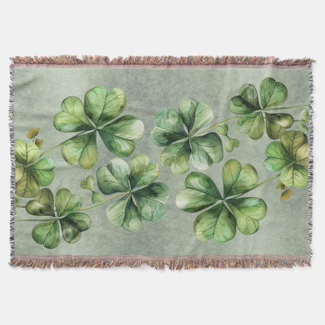 Manta Hermosa acuarela verde Shamrock (Anverso)