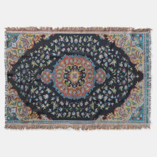 Manta Hermosa Alfombra Kilim Antigua Oriental Azul