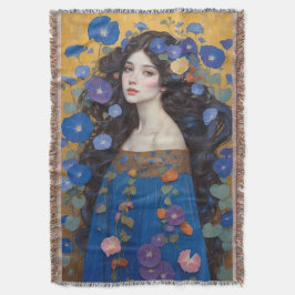 Manta Hermosa Mujer Con Glorias De Mañana