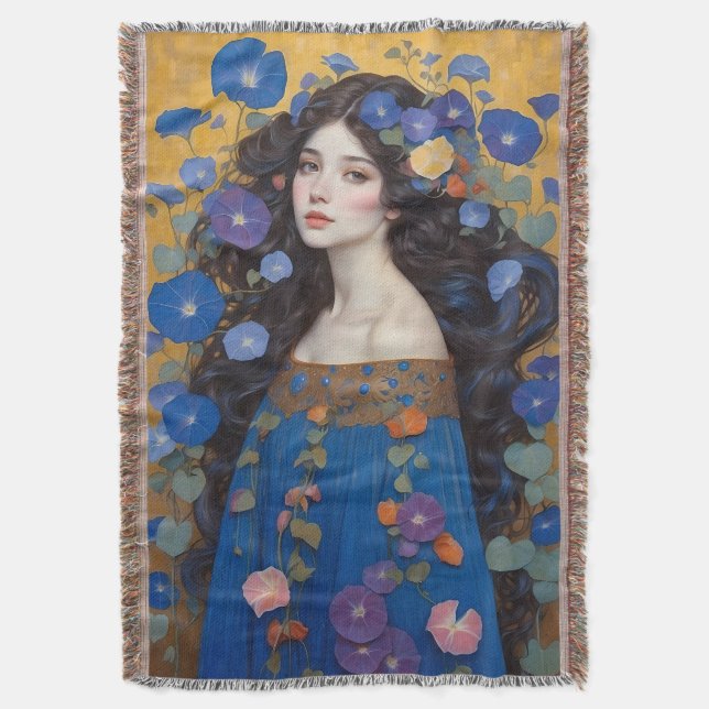 Manta Hermosa Mujer Con Glorias De Mañana (Frente vertical)