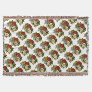 Manta Hermoso Bouquet Romántico de Verano con Rosa Roja