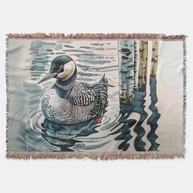 Manta hermoso globo sobre el agua en acuarela (Anverso)