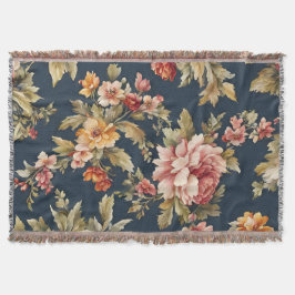 Manta Hermoso patrón floral italiano