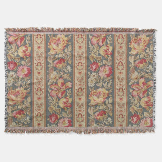Manta Hermoso tejido floral de época