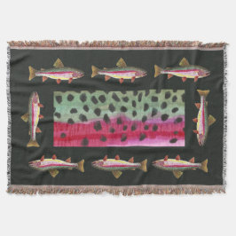 Manta Hermosos pescadores de trucha arco iris