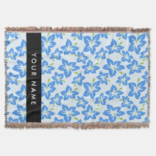 Manta Hibiscus azul, Flores azules, tu nombre