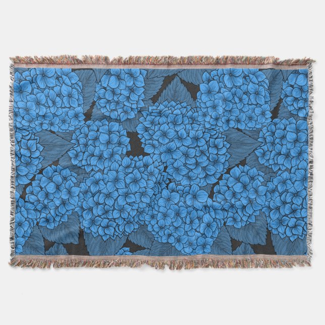 Manta Hidrangea azul (Anverso)