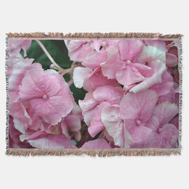 Manta Hidrangea muy rosa (Anverso)