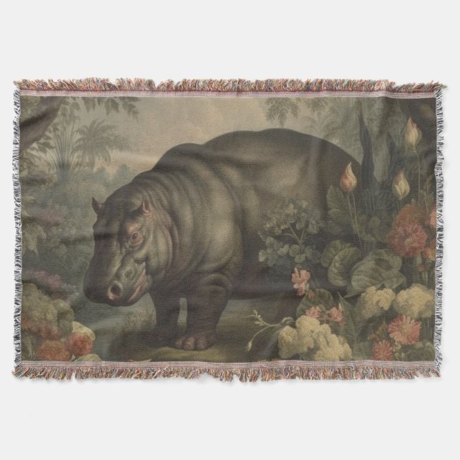 Manta Hippo Botánico Vintage (Anverso)