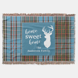 Manta Hogar Dulce Hogar Tartan Anderson Plaid Personaliz