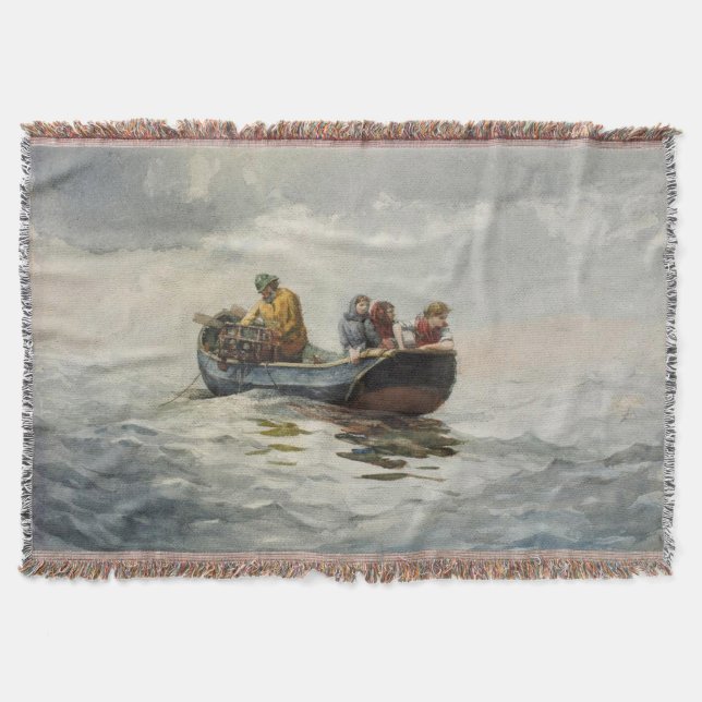 Manta Hogar Winslow de Pesca de Cangrejo 1883 (Anverso)