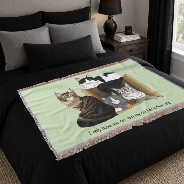 Manta Hogares de Gatos Múltiples Verde Divertido (Subido por el creador)
