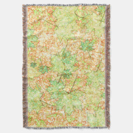 Manta Hoja de accionamiento abstracta en suelo rayado, e