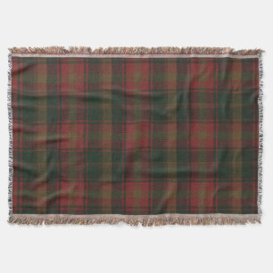 Manta Hoja de arce canadiense Tartán Throw Blanket