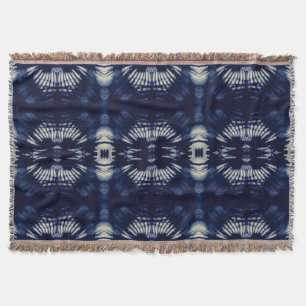 Manta Hoja de palma en azul delft