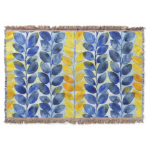 Hojas amarillas y azules