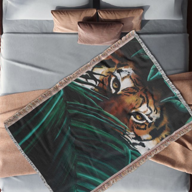 Manta Hojas de la selva verde tigre (Subido por el creador)